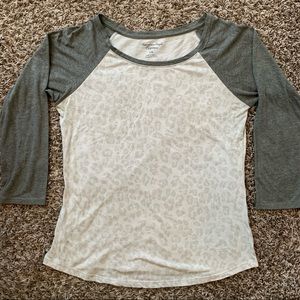 3/$15 Animal Print Baseball Tee